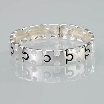 Stretch Puzzle Pieces Bracelet