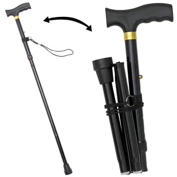 Stylish Foldable Walking Cane Black