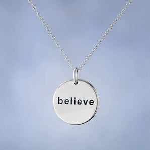 Sterling Silver Believe Necklace