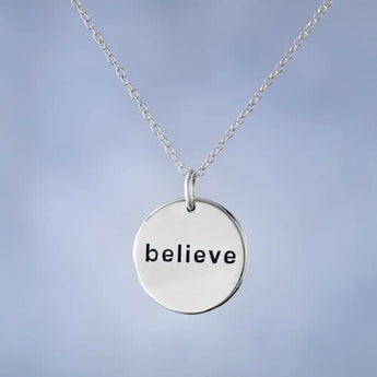 Sterling Silver Believe Necklace