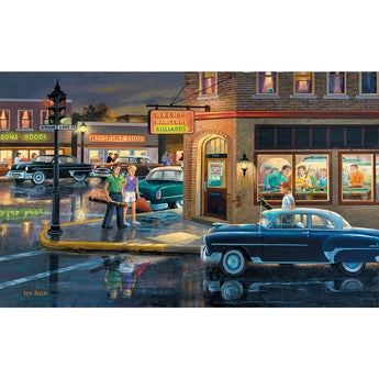 Small Town Saturday Night Jigsaw Puzzle