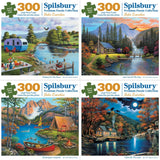 Set of 4 John Zaccheo Jigsaw Puzzles