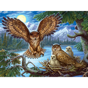 Night Owl Family Jigsaw Puzzle