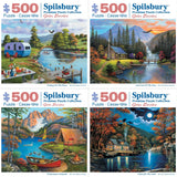 Set of 4 John Zaccheo Jigsaw Puzzles