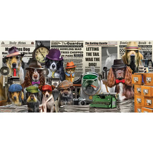 News Hounds Panoramic 1000 Piece Jigsaw Puzzle