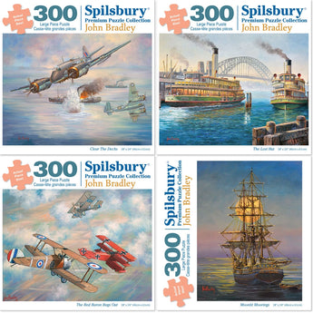 Set of 4 John Bradley Jigsaw Puzzles