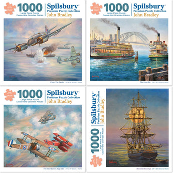 Set of 4 John Bradley Jigsaw Puzzles