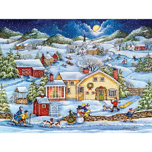 Snowy Christmas Eve Jigsaw Puzzle