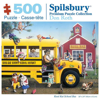 Kool Kat School Bus Jigsaw Puzzle