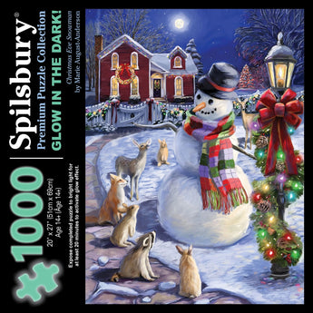 Christmas Eve Snowman Jigsaw Puzzle