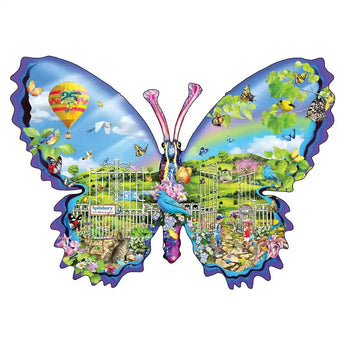 25th Anniversary Butterfly 1000 Piece Shaped Jigsaw Puzzle