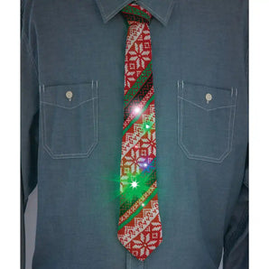 Red Light Up Sweater Tie