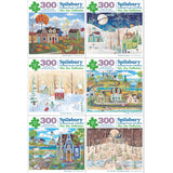 Set of 6 Kim Leo jigsaw Puzzles