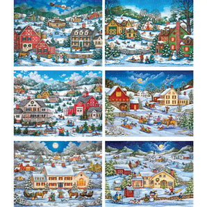 Set of 6 Bonnie White Jigsaw Puzzles