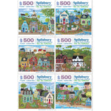 Set of 6 Kim Leo Jigsaw Puzzles