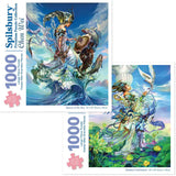 Set of 2 Chen Wei 1000 Large Piece Jigsaw Puzzles