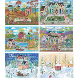 Set of 6 Kim Leo Jigsaw Puzzles