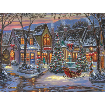 Christmas At The Village Jigsaw Puzzle