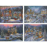 Set of 4 Robert Finale Holiday Jigsaw Puzzles