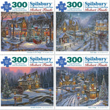 Set of 4 Robert Finale Holiday Jigsaw Puzzles