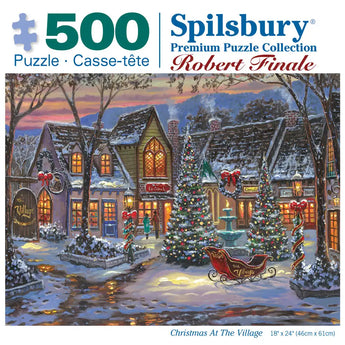 Christmas At The Village Jigsaw Puzzle