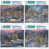 Set of 4 Robert Finale Holiday Jigsaw Puzzles