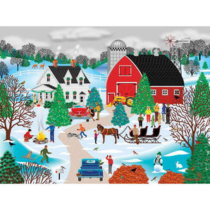 Christmas On The Farm Jigsaw Puzzle