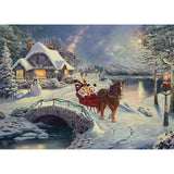 Mickey & Minnie Sleigh Ride 1000 Piece Jigsaw Puzzle