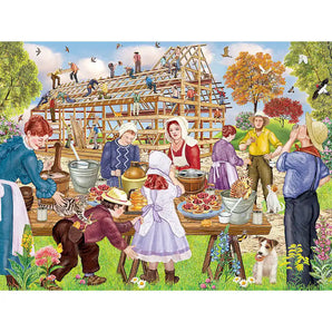 Jacob's Barn Raising 500 Piece Jigsaw Puzzle