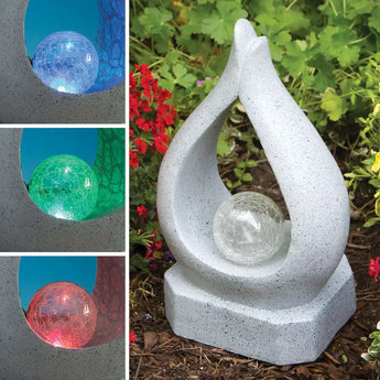 Solar Teardrop Garden Art