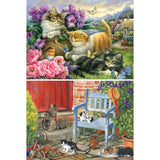 Set of 2 Adorable Cat 500 Piece Jigsaw Puzzles