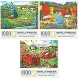 Set of 3 Mary Ann Vessey 1000 Piece Jigsaw Puzzles