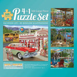 Vacation Life 4in1 Multipack Jigsaw Puzzle Bundle by Bigelow