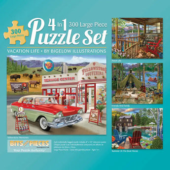 Vacation Life 4in1 Multipack Jigsaw Puzzle Bundle by Bigelow