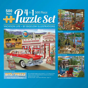 Vacation Life 4in1 Multipack Jigsaw Puzzle Bundle by Bigelow