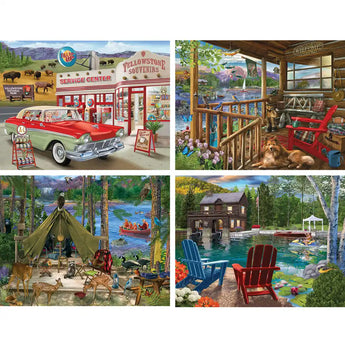 Vacation Life 4in1 Multipack Jigsaw Puzzle Bundle by Bigelow