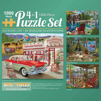 Vacation Life 4in1 Multipack Jigsaw Puzzle Bundle by Bigelow