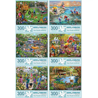 Set of 6 Mary Thompson Jigsaw Puzzles