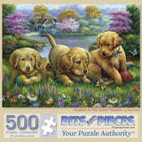 Puppies In the Sunny Meadow Jigsaw Puzzle