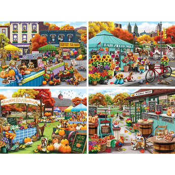 Set of 4 Nancy Wernersbach Jigsaw Puzzles