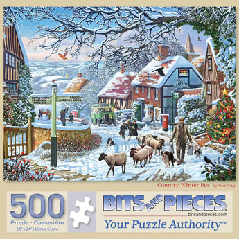 Country Winter Bus Jigsaw Puzzle