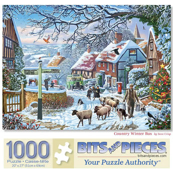 Country Winter Bus Jigsaw Puzzle