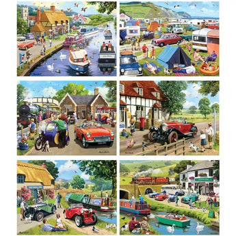 Set of 6 Kevin Walsh Jigsaw Puzzles