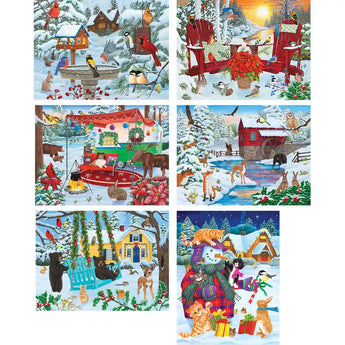 Set of 6 Kathy Bambeck Jigsaw Puzzles