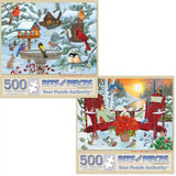 Set of 2 Kathy Bambeck 500 Piece Jigsaw Puzzles