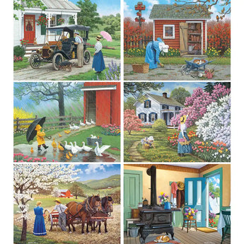 Set of 6 John Sloane Jigsaw Puzzles