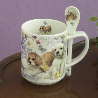 Puppy Mug with Spoon Set