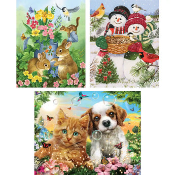 Set of 4 Winters Wonderful Magic 500 Piece Jigsaw Puzzles