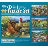 Gathering In the Sun 4in1 Multipack Jigsaw Puzzle Bundle by Oleg Gavrilov