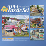 Village Memories  4in1 Multipack Jigsaw Puzzle Bundle by Trevor Mitchell